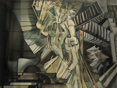 Marcel Duchamp’s painting ‘Nu descendant un escalier №2’, extrapolated