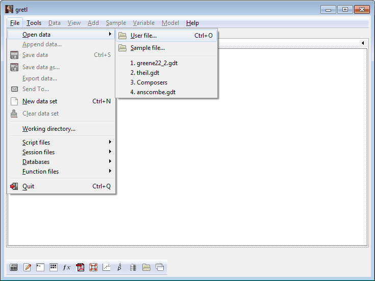 Open EViews workfile in gretl