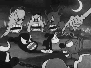 Swing you Sinners 1930 cartoon: spirits’ accusations