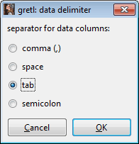 Use tab as the separator